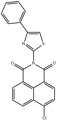 6-chloro-2-(4-phenyl-1,3-thiazol-2-yl)-1H-benzo[de]isoquinoline-1,3(2H)-dione,664972-88-7,结构式