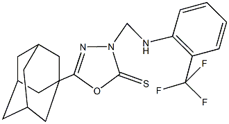 664973-46-0 5-(1-adamantyl)-3-{[2-(trifluoromethyl)anilino]methyl}-1,3,4-oxadiazole-2(3H)-thione