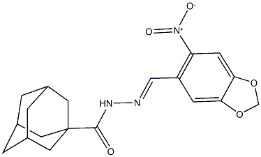 N'-({6-nitro-1,3-benzodioxol-5-yl}methylene)-1-adamantanecarbohydrazide|