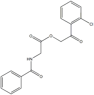 2-(2-chlorophenyl)-2-oxoethyl (benzoylamino)acetate|