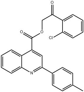 2-(2-chlorophenyl)-2-oxoethyl 2-(4-methylphenyl)-4-quinolinecarboxylate,664973-75-5,结构式