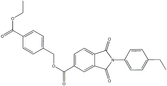 4-(ethoxycarbonyl)benzyl 2-(4-ethylphenyl)-1,3-dioxo-5-isoindolinecarboxylate Structure