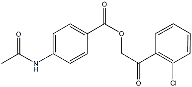 2-(2-chlorophenyl)-2-oxoethyl 4-(acetylamino)benzoate Structure