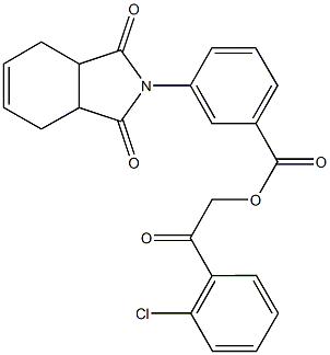 664973-95-9 2-(2-chlorophenyl)-2-oxoethyl 3-(1,3-dioxo-1,3,3a,4,7,7a-hexahydro-2H-isoindol-2-yl)benzoate