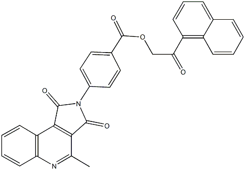 2-(1-naphthyl)-2-oxoethyl 4-(4-methyl-1,3-dioxo-1,3-dihydro-2H-pyrrolo[3,4-c]quinolin-2-yl)benzoate Struktur