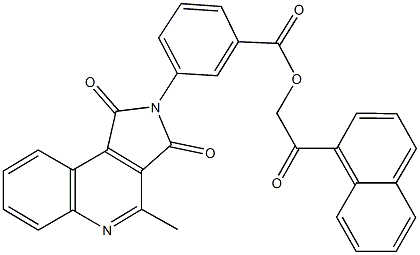 2-(1-naphthyl)-2-oxoethyl 3-(4-methyl-1,3-dioxo-1,3-dihydro-2H-pyrrolo[3,4-c]quinolin-2-yl)benzoate Structure