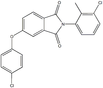 2-(3-chloro-2-methylphenyl)-5-(4-chlorophenoxy)-1H-isoindole-1,3(2H)-dione Structure