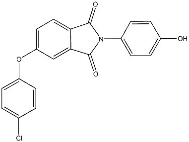 5-(4-chlorophenoxy)-2-(4-hydroxyphenyl)-1H-isoindole-1,3(2H)-dione Structure
