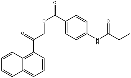 2-(1-naphthyl)-2-oxoethyl 4-(propionylamino)benzoate 结构式
