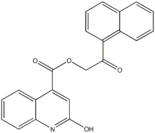 2-(1-naphthyl)-2-oxoethyl 2-hydroxy-4-quinolinecarboxylate Structure