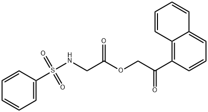 2-(1-naphthyl)-2-oxoethyl [(phenylsulfonyl)amino]acetate Struktur