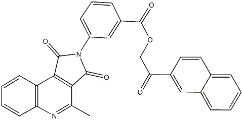 2-(2-naphthyl)-2-oxoethyl 3-(4-methyl-1,3-dioxo-1,3-dihydro-2H-pyrrolo[3,4-c]quinolin-2-yl)benzoate Struktur