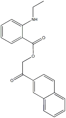 2-(2-naphthyl)-2-oxoethyl 2-(ethylamino)benzoate Structure