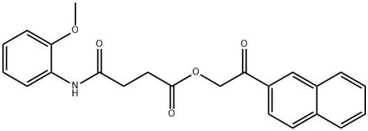 2-(2-naphthyl)-2-oxoethyl 4-(2-methoxyanilino)-4-oxobutanoate Structure