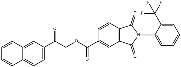 2-(2-naphthyl)-2-oxoethyl 1,3-dioxo-2-[2-(trifluoromethyl)phenyl]-5-isoindolinecarboxylate Structure