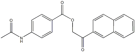 2-(2-naphthyl)-2-oxoethyl 4-(acetylamino)benzoate 化学構造式