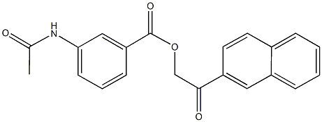 2-(2-naphthyl)-2-oxoethyl 3-(acetylamino)benzoate Struktur