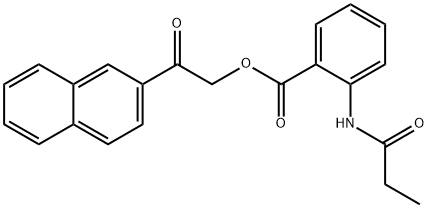 2-(2-naphthyl)-2-oxoethyl 2-(propionylamino)benzoate Struktur