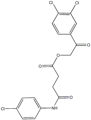 2-(3,4-dichlorophenyl)-2-oxoethyl 4-(4-chloroanilino)-4-oxobutanoate Structure