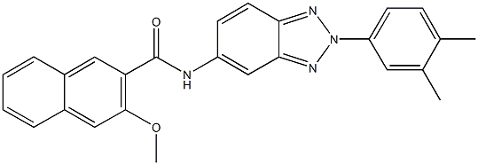 N-[2-(3,4-dimethylphenyl)-2H-1,2,3-benzotriazol-5-yl]-3-methoxy-2-naphthamide Structure