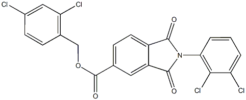 2,4-dichlorobenzyl 2-(2,3-dichlorophenyl)-1,3-dioxo-5-isoindolinecarboxylate Structure