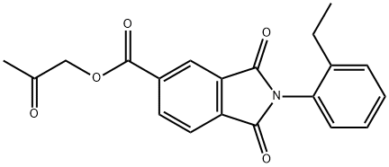 2-oxopropyl 2-(2-ethylphenyl)-1,3-dioxo-5-isoindolinecarboxylate,664974-95-2,结构式