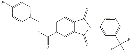 4-bromobenzyl 1,3-dioxo-2-[3-(trifluoromethyl)phenyl]-5-isoindolinecarboxylate 化学構造式