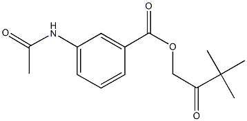 3,3-dimethyl-2-oxobutyl 3-(acetylamino)benzoate Struktur