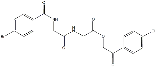 2-(4-chlorophenyl)-2-oxoethyl ({[(4-bromobenzoyl)amino]acetyl}amino)acetate|