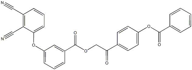 2-[4-(benzoyloxy)phenyl]-2-oxoethyl 3-(2,3-dicyanophenoxy)benzoate Structure