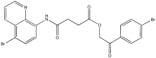 664975-84-2 2-(4-bromophenyl)-2-oxoethyl 4-[(5-bromo-8-quinolinyl)amino]-4-oxobutanoate