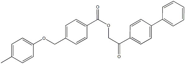 2-[1,1'-biphenyl]-4-yl-2-oxoethyl 4-[(4-methylphenoxy)methyl]benzoate 结构式