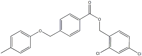 2,4-dichlorobenzyl 4-[(4-methylphenoxy)methyl]benzoate Struktur