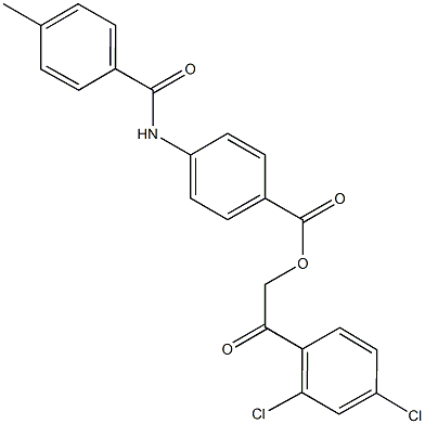 2-(2,4-dichlorophenyl)-2-oxoethyl 4-[(4-methylbenzoyl)amino]benzoate,664976-03-8,结构式