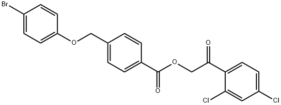 2-(2,4-dichlorophenyl)-2-oxoethyl 4-[(4-bromophenoxy)methyl]benzoate Struktur