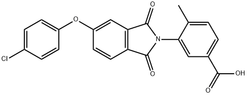 3-[5-(4-chlorophenoxy)-1,3-dioxo-1,3-dihydro-2H-isoindol-2-yl]-4-methylbenzoic acid,664976-09-4,结构式