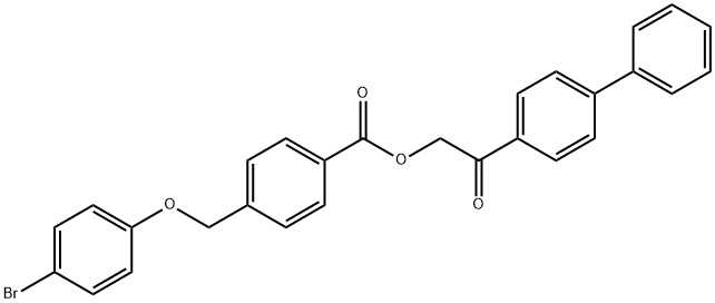 2-[1,1'-biphenyl]-4-yl-2-oxoethyl 4-[(4-bromophenoxy)methyl]benzoate Structure