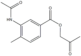 2-oxopropyl 3-(acetylamino)-4-methylbenzoate Struktur