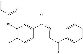 2-oxo-2-phenylethyl 4-methyl-3-(propionylamino)benzoate|