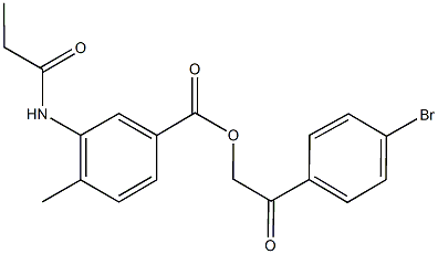 664976-30-1 2-(4-bromophenyl)-2-oxoethyl 4-methyl-3-(propionylamino)benzoate