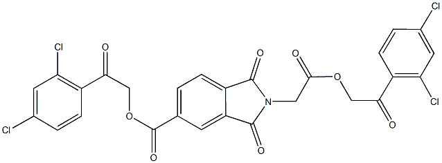 2-(2,4-dichlorophenyl)-2-oxoethyl 2-{2-[2-(2,4-dichlorophenyl)-2-oxoethoxy]-2-oxoethyl}-1,3-dioxo-5-isoindolinecarboxylate Structure