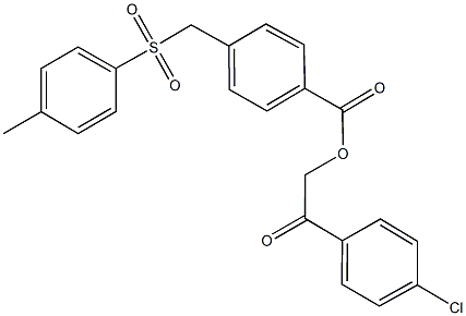 2-(4-chlorophenyl)-2-oxoethyl 4-{[(4-methylphenyl)sulfonyl]methyl}benzoate Structure