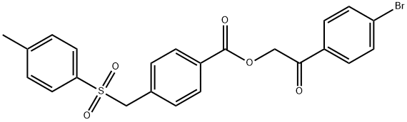 2-(4-bromophenyl)-2-oxoethyl 4-{[(4-methylphenyl)sulfonyl]methyl}benzoate 结构式