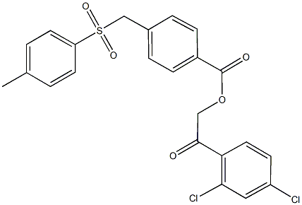 2-(2,4-dichlorophenyl)-2-oxoethyl 4-{[(4-methylphenyl)sulfonyl]methyl}benzoate Structure