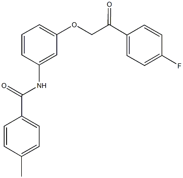 N-{3-[2-(4-fluorophenyl)-2-oxoethoxy]phenyl}-4-methylbenzamide Struktur