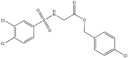 4-chlorobenzyl {[(3,4-dichlorophenyl)sulfonyl]amino}acetate,664976-77-6,结构式