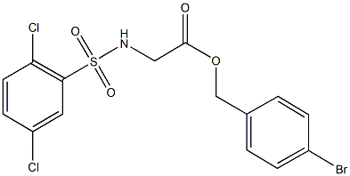 4-bromobenzyl {[(2,5-dichlorophenyl)sulfonyl]amino}acetate,664976-79-8,结构式