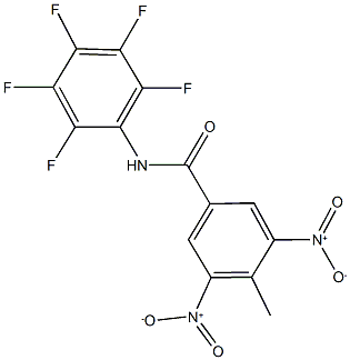 3,5-dinitro-4-methyl-N-(2,3,4,5,6-pentafluorophenyl)benzamide Structure