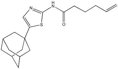 N-[5-(1-adamantyl)-1,3-thiazol-2-yl]-5-hexenamide Struktur