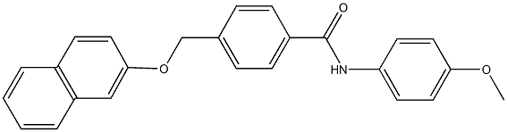 N-(4-methoxyphenyl)-4-[(2-naphthyloxy)methyl]benzamide,664977-76-8,结构式